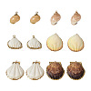 Craftdady 12Pcs 6 Style Shell Pendants DIY-CD0001-39-1