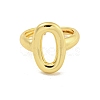 Rack Plated Brass Oval Open Cuff Ring for Women RJEW-Z039-05G-2