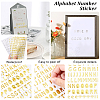 Olycraft 12 Sheets 6 Styles Waterproof Hot Stamping Plastic Self-adhesive Label Stickers DIY-OC0009-70-4