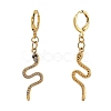Brass Micro Pave Cubic Zirconia Huggie Hoop Earrings EJEW-JE04215-02-2