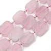 Natural Rose Quartz Beads Strands G-C098-A15-01-1