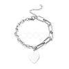 304 Stainless Steel Paperclip Chains & Cable Chain Jewelry Sets SJEW-K153-01P-4