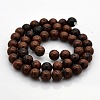 Round Natural Mahogany Obsidian Beads Strands G-N0120-20-8mm-2