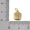 Rack Plating Brass Micro Pave CLear Cubic Zirconia Charms KK-E110-14G-P-3