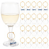 Transparent Acrylic Hexagon Wine Glass Charms AJEW-AB00113-1