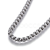 304 Stainless Steel Box chain Necklaces NJEW-F242-13P-F-2