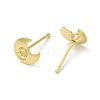 Crescent Moon 201 Stainless Steel Stud Earring Findings STAS-Q315-03G-2