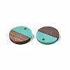 Resin & Walnut Wood Pendants RESI-S358-02C-17-3