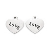 Valentine's Day 304 Stainless Steel Charms STAS-I151-28P-1