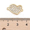 Brass Micro Pave Clear Cubic Zirconia Box Clasps KK-C075-14G-3