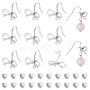 SUPERFINDINGS 24Pcs Bowknot Shape Brass Earring Hooks KK-FH0007-22-1