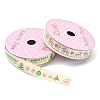 5 Rolls 5 Patterns Single Face Printed Cotton Satin Ribbons OCOR-YW0001-04-3