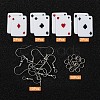 DIY Poker Playing Card Pendant Dangle Earrings Making Kit DIY-YW0004-60-2