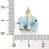 Elephant Rack Plating Brass Enamel Pendants X-KK-Q804-16G-3