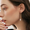 Natural Pearl Ear Studs for Women EJEW-P231-14G-3