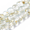 Frosted Spray Painted Glass Beads Strands GLAA-N035-03A-C09-1