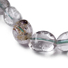 Natural Lodolite Quartz Bead Stretch Bracelets X-BJEW-K213-07-3