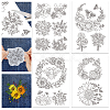 4 Sheets 11.6x8.2 Inch Stick and Stitch Embroidery Patterns DIY-WH0455-077-1