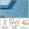 BENECREAT 20Pcs Long-Lasting Plated Brass Clear Cubic Zirconia Connector Charms KK-BC0010-29-4