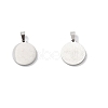 304 Stainless Steel with White Shell Pendants STAS-G268-01-P-5