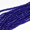 Faceted Rondelle Glass Beads Strands X-GLAA-I033-3mm-01-1