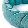 Synthetic Turquoise Beaded Stretch Bracelets BJEW-P299-08A-2
