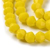 Opaque Solid Color Imitation Jade Glass Beads Strands GLAA-F029-P4mm-05-3