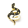 Snake Alloy Enamel Brooches ENAM-C001-02G-1