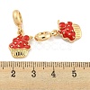 Rack Plating Alloy Enamel Cake European Dangle Charms FIND-B034-44G-3