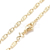 Brass Oval Link Chains Necklace for Women X-NJEW-P265-25G-1