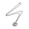 Skull Rhinestone Pendant Necklaces with Rolo Chains NJEW-F309-03-2