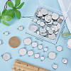 CREATCABIN 80Pcs 4 Styles 304 Stainless Steel Cabochon Connector Settings STAS-CN0001-55-3