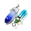 Spray Paint Glass Pendant X-GLAA-H029-02P-2