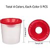 Children's No Spill Plastic Paint Cups AJEW-NB0001-73-6