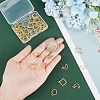 CHGCRAFT 48Pcs 4 Styles Alloy Open Back Bezel Pendants FIND-CA0005-98-3