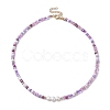 Glass Seed Beaded Necklaces for Women NJEW-JN04663-5