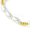 ABS Plastic Imitation Pearl Rice Beaded Stretch Bracelets for Women BJEW-JB10577-3