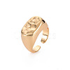 Hammered Oval Brass Cuff Rings RJEW-S048-003G-NF-3