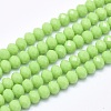 Faceted Rondelle Glass Beads Strands GLAA-I033-6mm-34-1