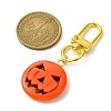 2Pcs 2 Colors Halloween Synthetic Turquoise Pumpkin Pendant Decorations HJEW-JM01947-3