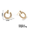 Fashionable Copper & Zircon Stud Earrings for Women JL0244-2-1