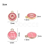 2 Sets 2 Styles Golden Plated Alloy Enamel Charms ENAM-YW0001-28E-3