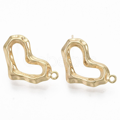 Brass Stud Earring Findings KK-R130-039B-NF-1