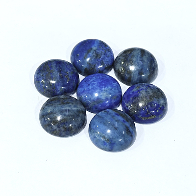 Dyed Natural Lapis Lazuli Gemstone Dome/Half Round Cabochons G-J330-06-18mm-1