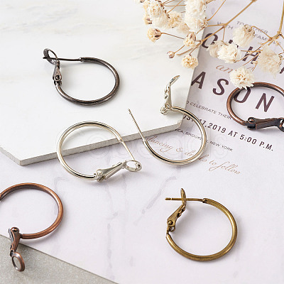 Brass Hoop Earrings KK-CD0001-10-1