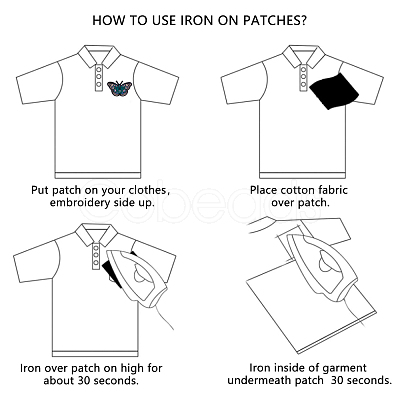 Computerized Embroidery Cloth Iron on/Sew on Patches DIY-F038-H04-1