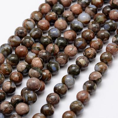 Natural Glaucophane Beads Strands G-K209-04A-8mm-1