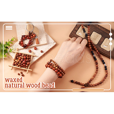 Natural Scentedros Wood Beads WOOD-TA0001-34-1