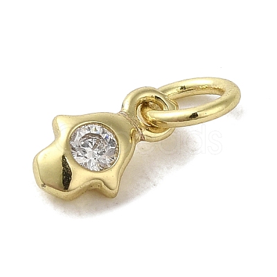 Brass Micro Pave Cubic Zirconia Charms KK-M283-13H-01-1