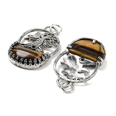 Natural Tiger Eye Bag Pendants G-Q163-06AS-06-1